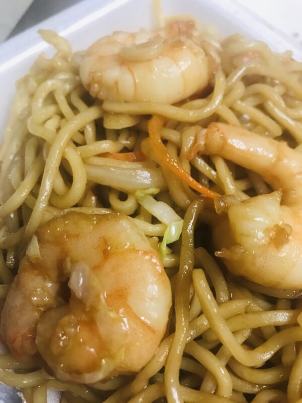 Shrimp Lo Mein Noodles (stir fried)