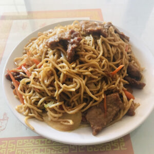 Beef Lo Mein Noodles (stir fried)