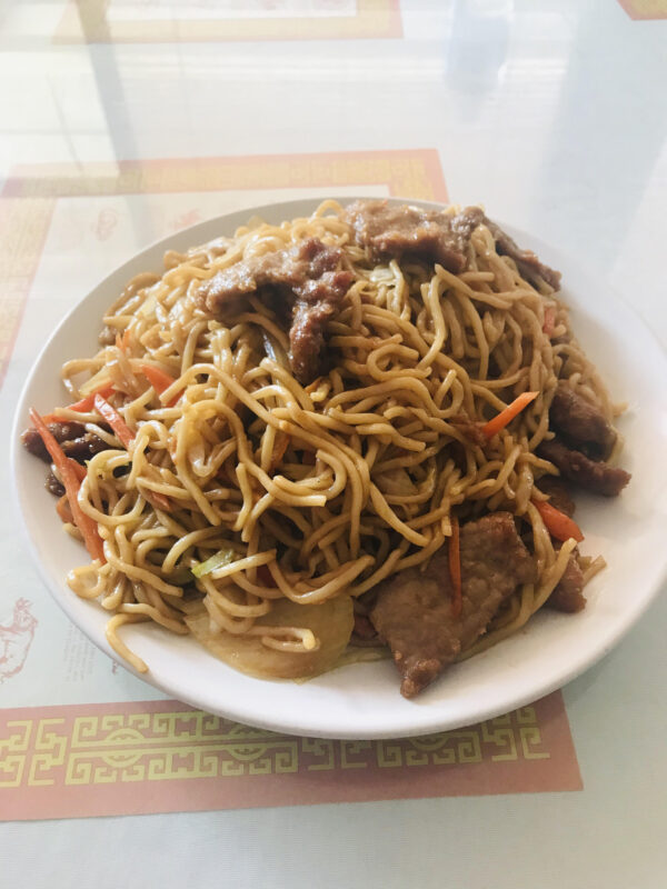 Beef Lo Mein Noodles (stir fried)