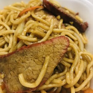 Pork Lo Mein Noodles (stir fried)